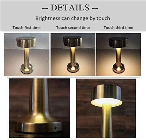 Touch Sensor Bar Table Lamps Portable LED Desk Lamp Night Lights Bedroom Bedside Restaurant Led Light Fixtures, Gold