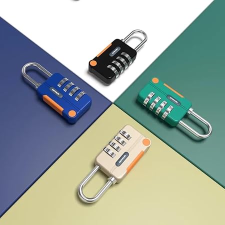 WALI SPORTS Gym Locks Resettable Password with High Security, Lock Gym 4 Digit Keyless Lock Combination For Safe Security Padlock 2 Piece