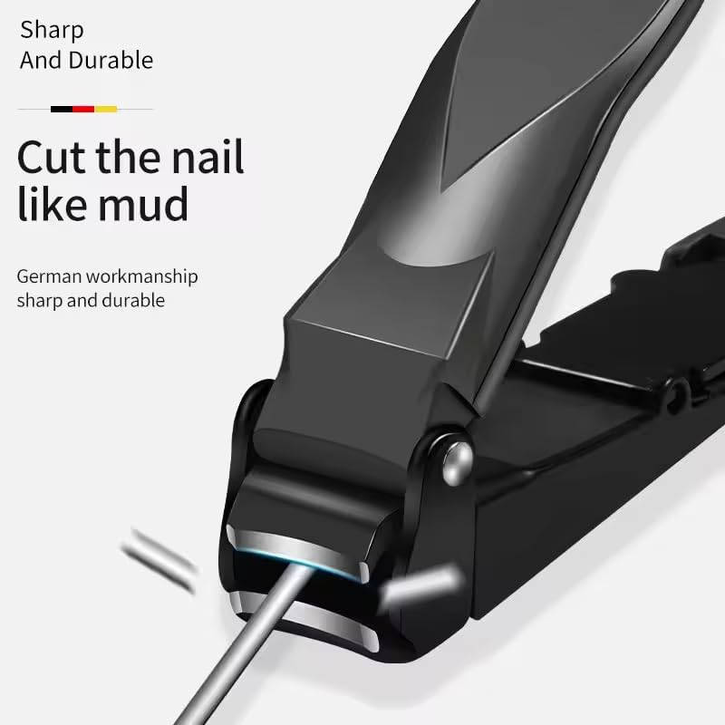 Nail Clippers for Men and Women with Nail Catcher, Ergonomic Lever Keep Fingernails and Toenails Impeccably Manicured