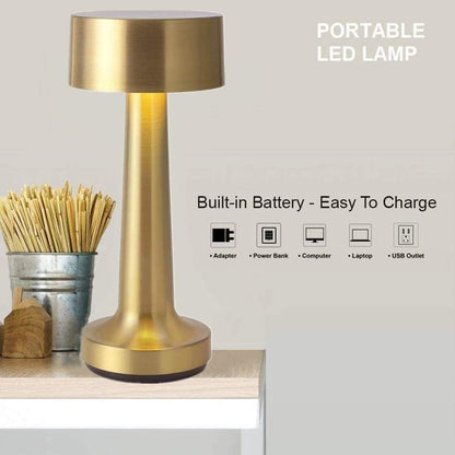 Touch Sensor Bar Table Lamps Portable LED Desk Lamp Night Lights Bedroom Bedside Restaurant Led Light Fixtures, Gold