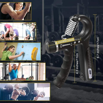 WALI SPORTS 5 Pack Hand Grip Strengthener Trainer Kit - Hand Strengthener & Grip Strength Kit - Forearm Grip Adjustable Resistance - Finger Stretcher, Hand Gripper, Finger Exerciser for Men/Women