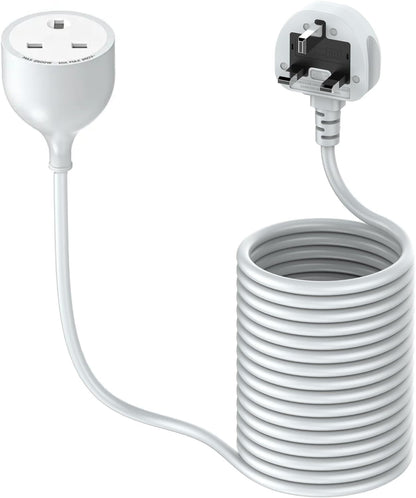 1 Way 5 Meters Universal Outlet Power Extension Cord, Power Strip 5M Single Socket Cable Extender, 2500W One Plug Electric Wire