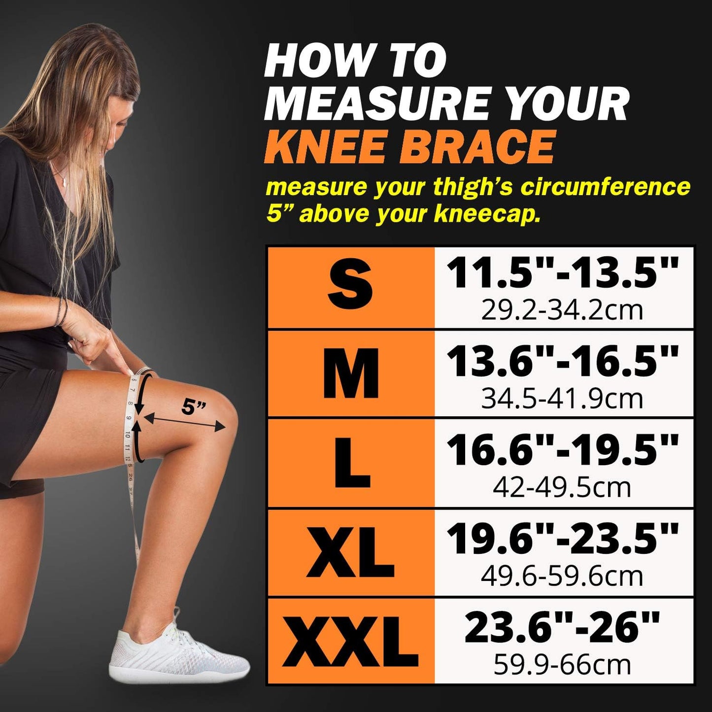 POWERLIX Leg Sleeve - Best Knee Brace for Leg Pain for Men & Women Knee Support for Running, Basketball, Volleyball, Weightlifting, Gym, Workout, Sports Please Check Sizing Chart