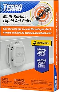 Terro Multi Surface Liquid Ant Baits with Adhesive Strips for Discreet baiting