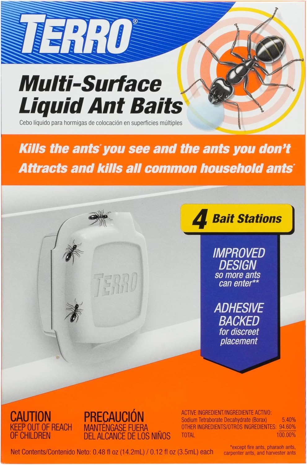 Terro Multi Surface Liquid Ant Baits with Adhesive Strips for Discreet baiting