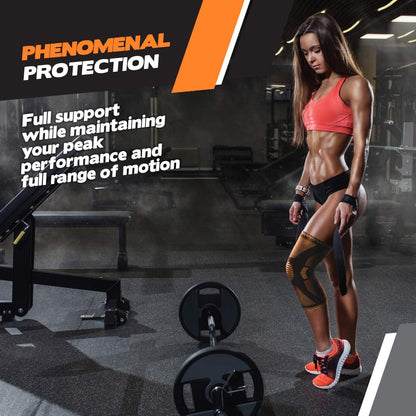 POWERLIX Leg Sleeve - Best Knee Brace for Leg Pain for Men & Women Knee Support for Running, Basketball, Volleyball, Weightlifting, Gym, Workout, Sports Please Check Sizing Chart