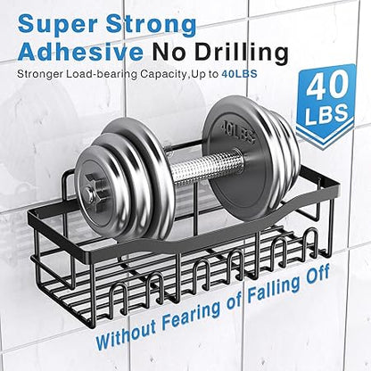 EUDELE Shower Caddy 5 Pack,Adhesive Shower Organizer for Home Decor No Drilling,Large ,Rustproof Stainless Steel