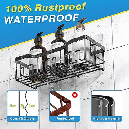 EUDELE Shower Caddy 5 Pack,Adhesive Shower Organizer for Home Decor No Drilling,Large ,Rustproof Stainless Steel
