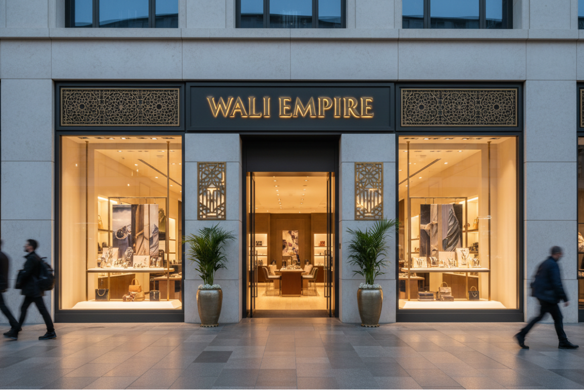 create a store front image store name WALI EMPIRE